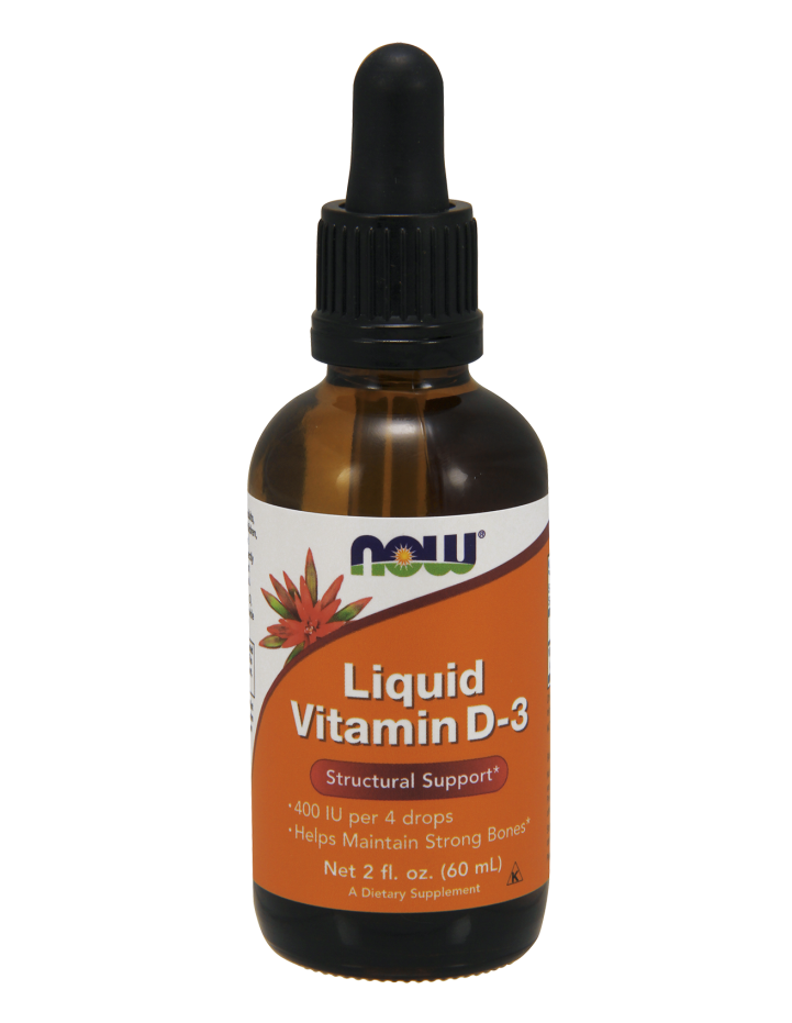 NOW Vitamin D-3 Liquid 400 IU per 4 drops - 60ml