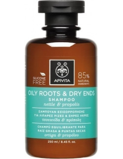 APIVITA Oily Roots & Dry Ends Shampoo with Nettle & Propolis 250ml
