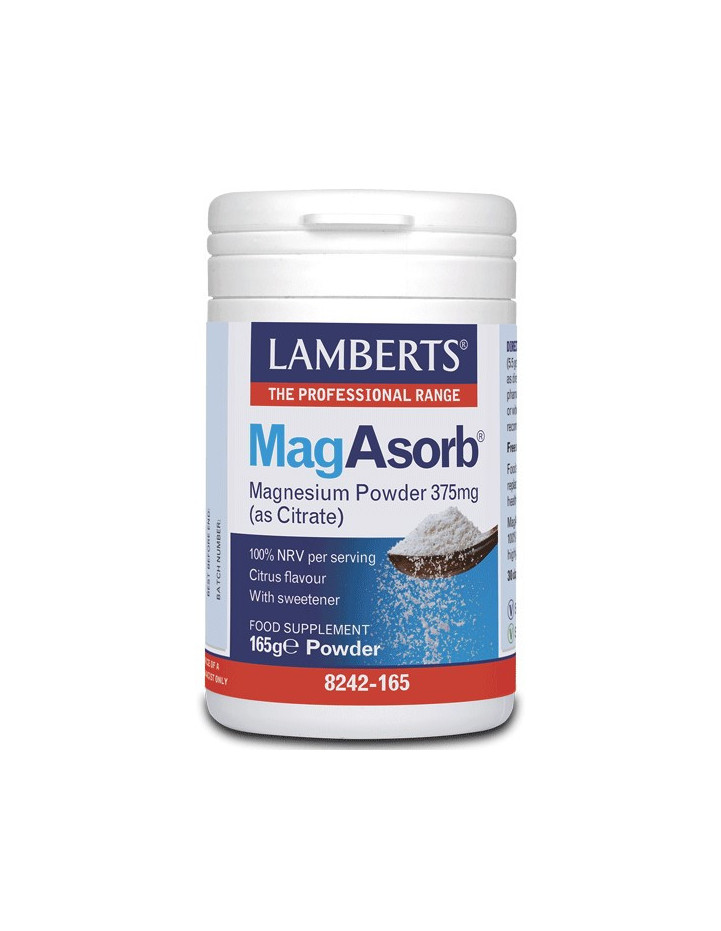 LAMBERTS MagAsorb (as Citrate-κιτρικό μαγνήσιο) Powder 165gr