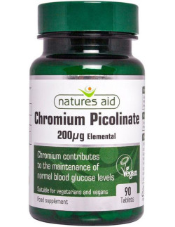 NATURES AID Chromium Picolinate 200μg, 90 tabs