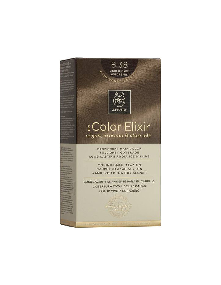 APIVITA my Color Elixir 8.38 Light Blonde Gold Pearl - Ξανθό Ανοιχτό Μελί Περλέ