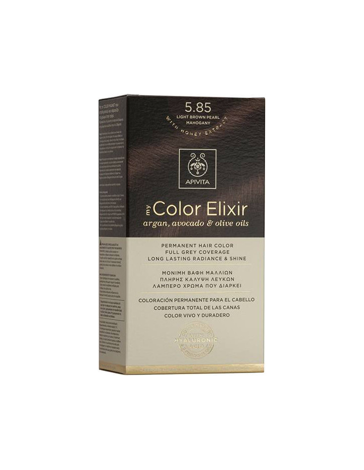APIVITA my Color Elixir 5.85 Light Brown Pearl Mahogany - Καστανό Ανοιχτό Περλέ Μαόνι