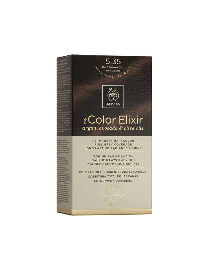 APIVITA my Color Elixir 5.35 Light Brown Gold Mahogany - Καστανό Ανοιχτό Μελί Μαόνι