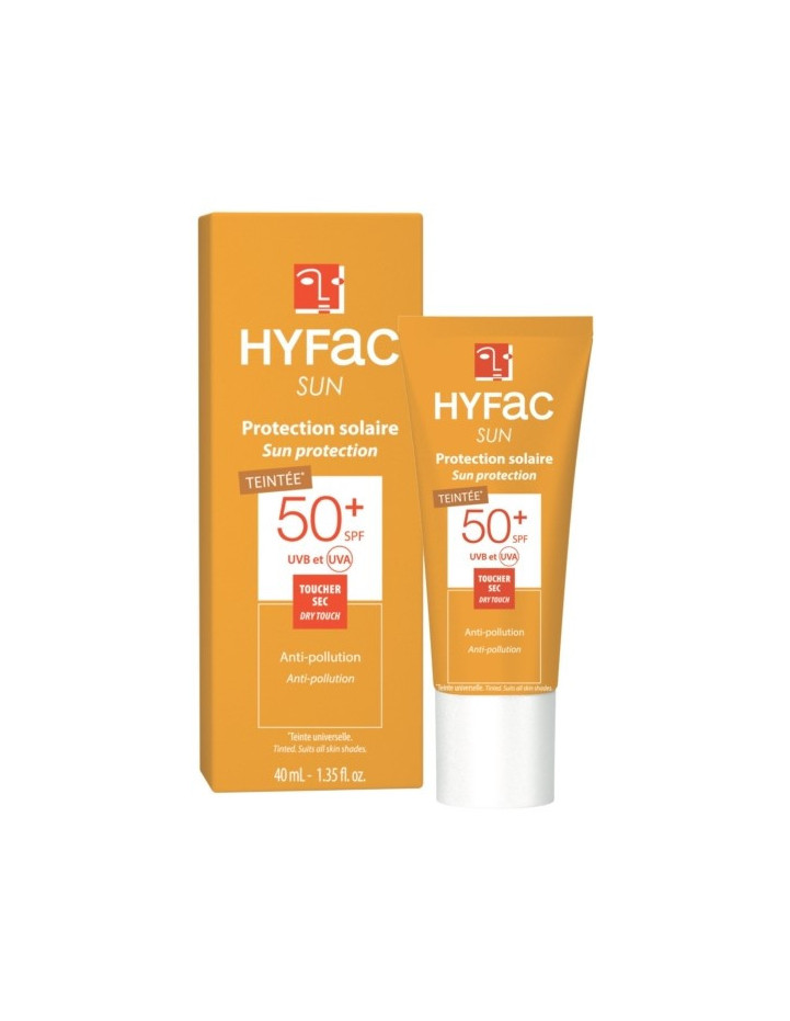 Hyfac Sun Protection Spf50+ Dry Touch, Anti-Pollution, 40ml