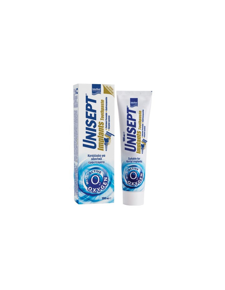 UNISEPT Implants Toothpaste with Active Oxygen for Daily Use 100ml