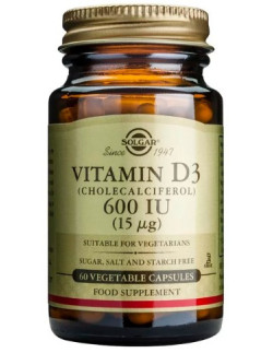 SOLGAR Vitamin D-3 600 iu Veg.Caps 60s