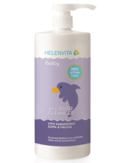 HELENVITA Baby All Over Cleanser για πρόσωπο και σώμα με άρωμα Talc, 1lt