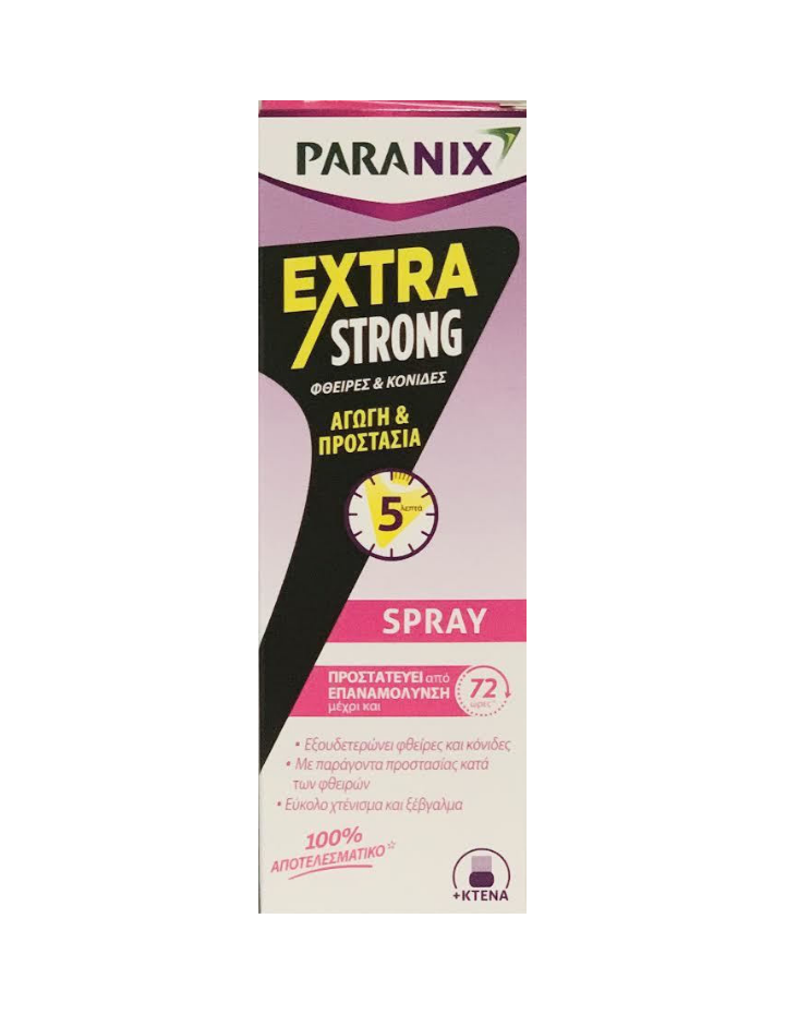 PARANIX Shampoo Extra Strong 100ml με Χτένα