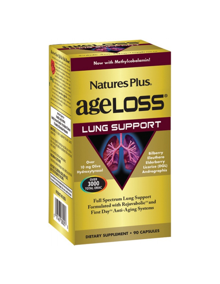 NATURE'S PLUS AGELOSS LUNG SUPPORT 90V caps