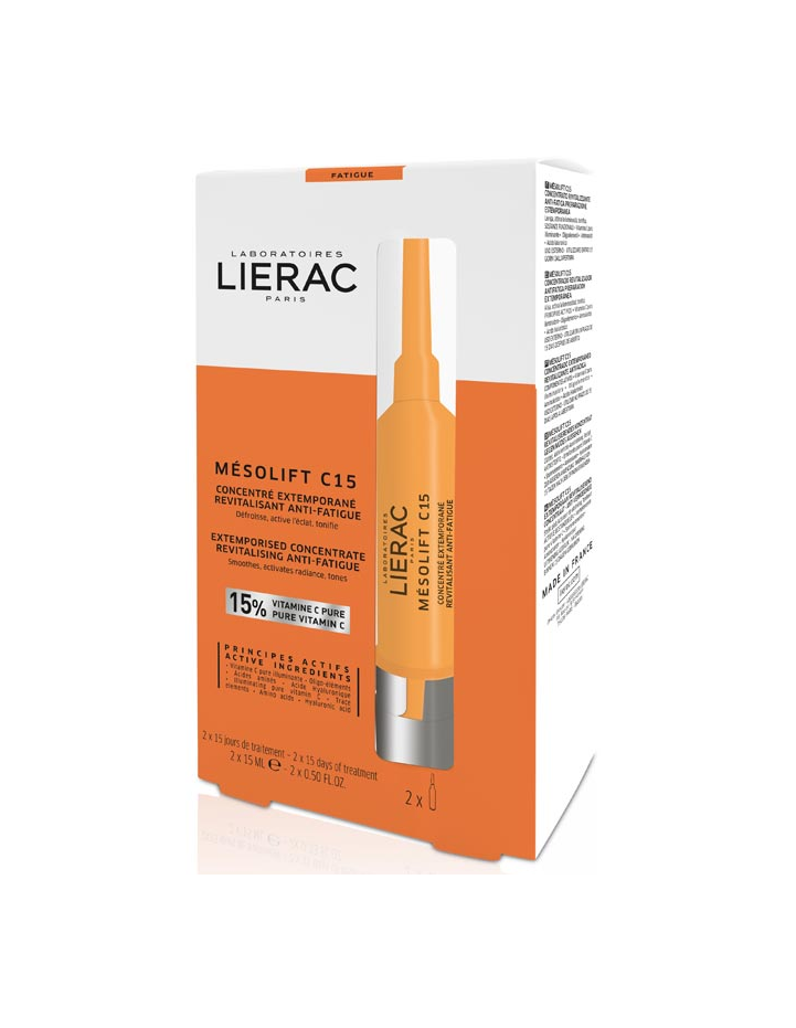 LIERAC Mesolift C15 Extemporised Concentrate Revitalizing Anti-fatigue 2x15ml