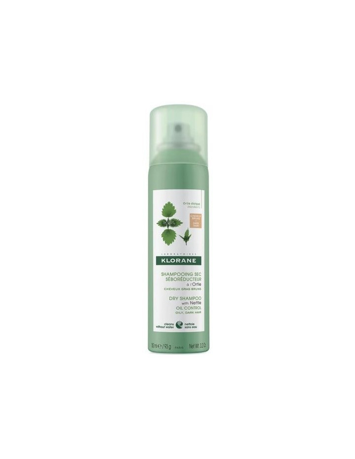 Klorane Dry Shampoo with Nettle (Ortie - Εκχύλισμα Τσουκνίδας) for brown hair 150ml