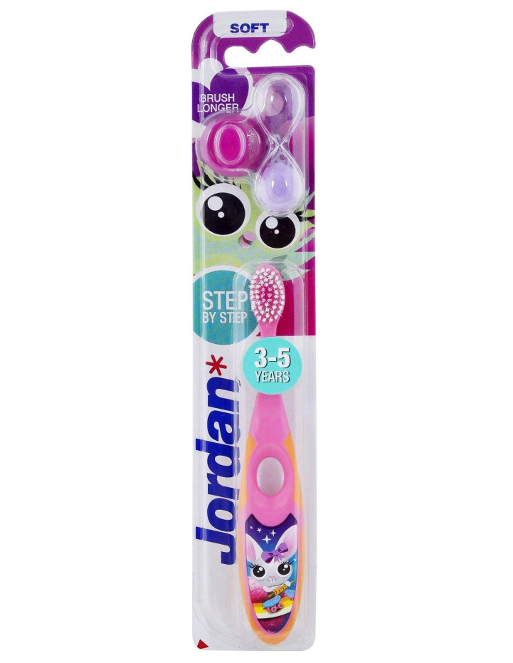 JORDAN Step by Step Toothbrush 3-5 years Soft, with Brush Longer