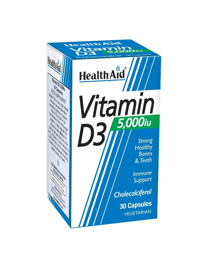HEALTH AID Vitamin D3 5000iu, 30 caps