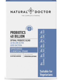 NATURAL DOCTOR Probiotics 40 Billion, 30 Veg.Caps