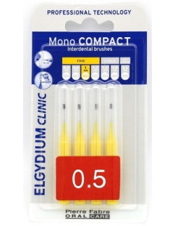 ELGYDIUM Clinic Mono Compact Interdental Brushes Yellow 0.5, 4 τεμάχια