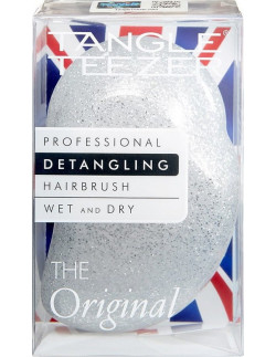 TANGLE TEEZER Professional Detangling Hairbrush Wet & Dry The Original Silver Sparkle
