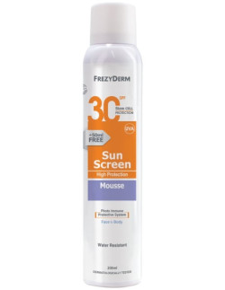 Frezyderm SunScreen Mousse for Face & Body SPF30, 200ml