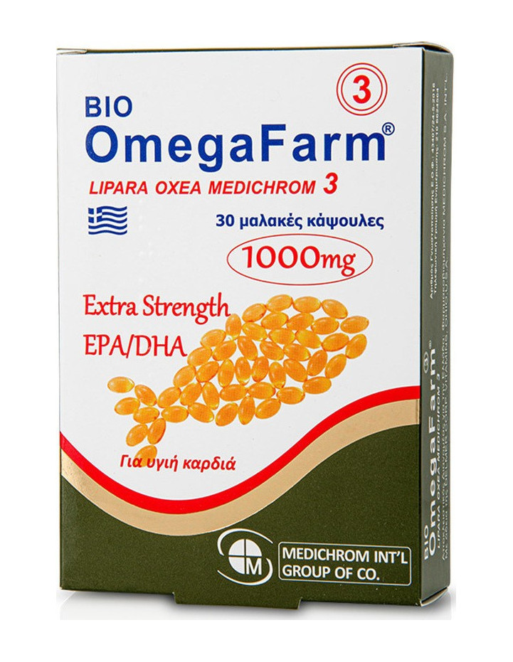 Medichrom Omegafarm 3 Bio Extra Strength EPA/DHA 1000mg 30 μαλακές κάψουλες