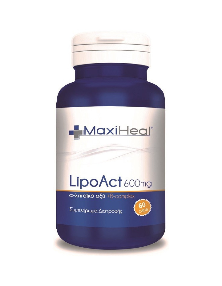 MaxiHeal Lipoact Alpha Lipoic Acid + B-Complex 600mg 60 Caps
