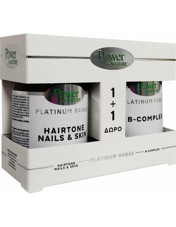Power Health Platinum Range Hairtone Nails & Skin 30caps & Δώρο Platinum B-Complex 20tabs