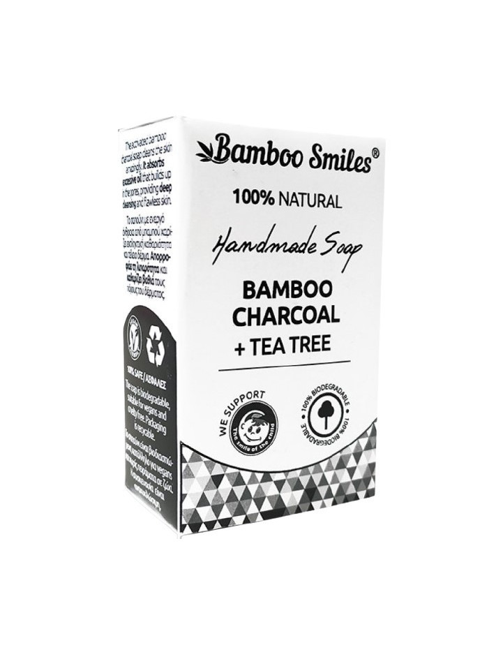 Bamboo Smiles Charcoal & Tee Tree Soap 100gr