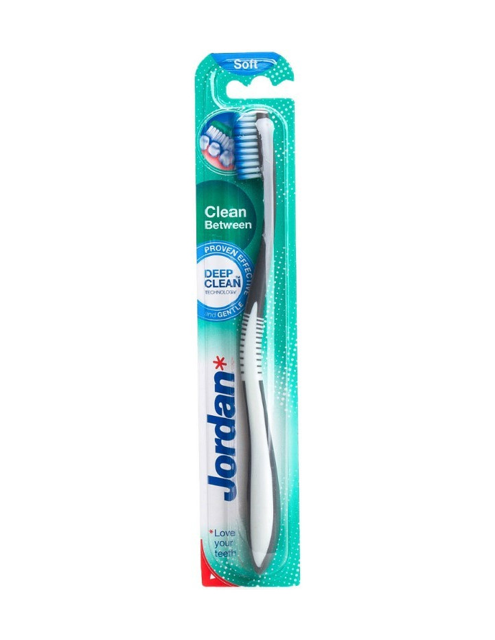 Jordan Clean Between Soft Toothbrush Grey 1pce