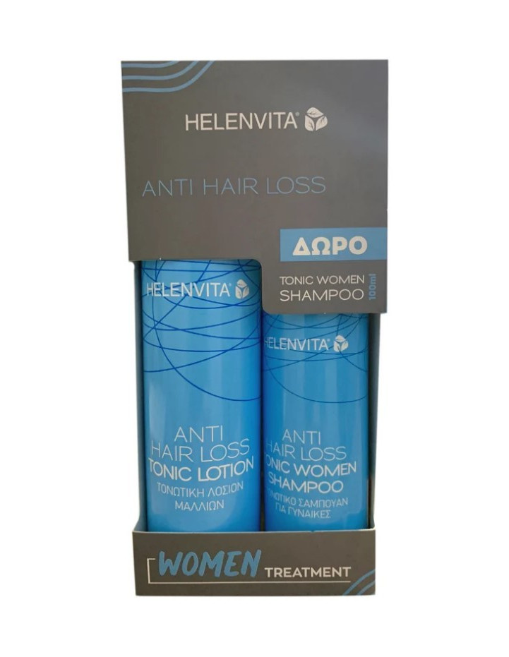Helenvita Anti Hair Loss Tonic Lotion 100ml & ΔΩΡΟ Anti Hair Loss Tonic Women Shampoo 100ml