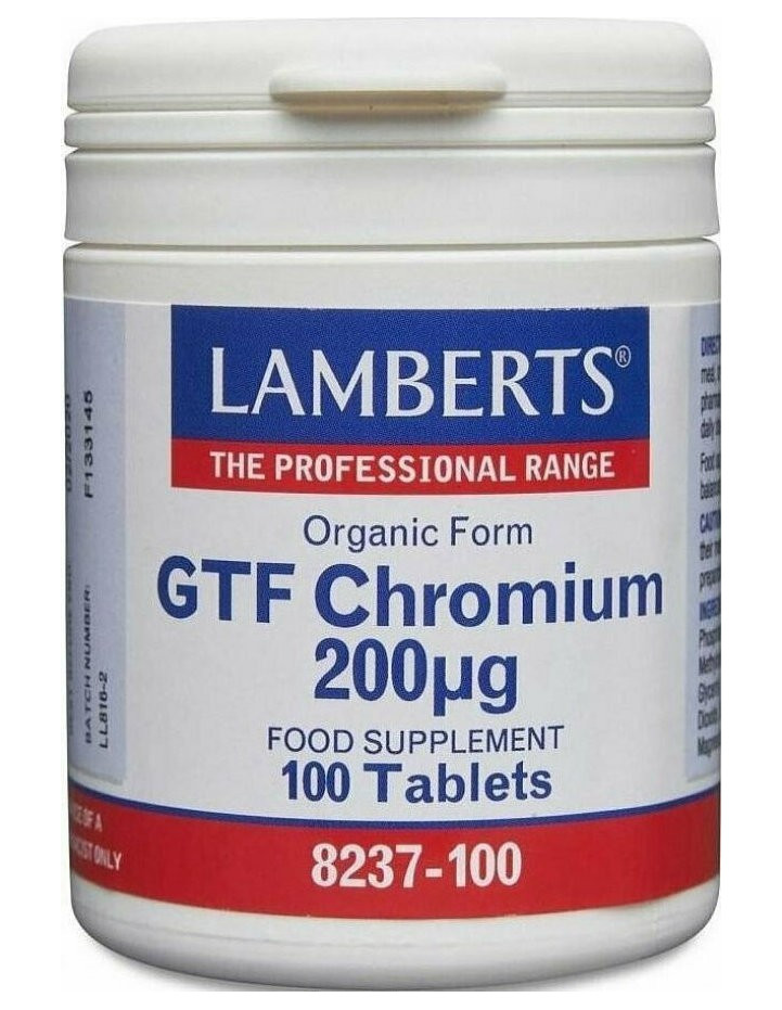 Lamberts GTF Chromium 200 mcg 100 Tabs