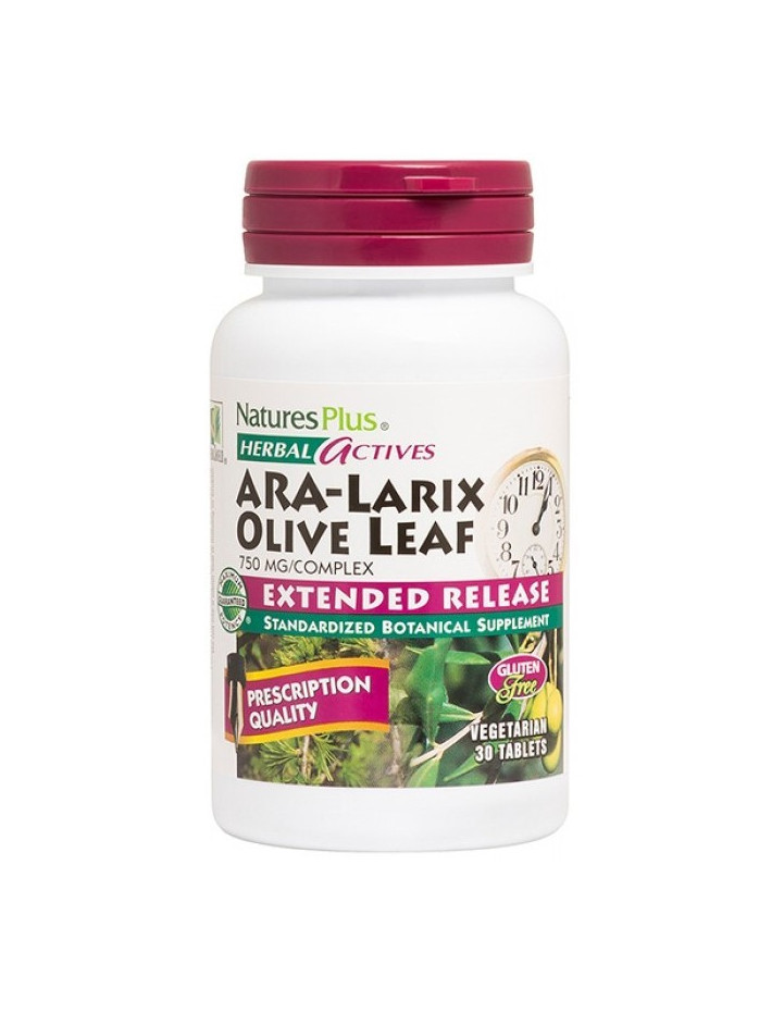 Natures Plus Ara-Larix / Olive Leaf Extended Release 750mg 30 tabs