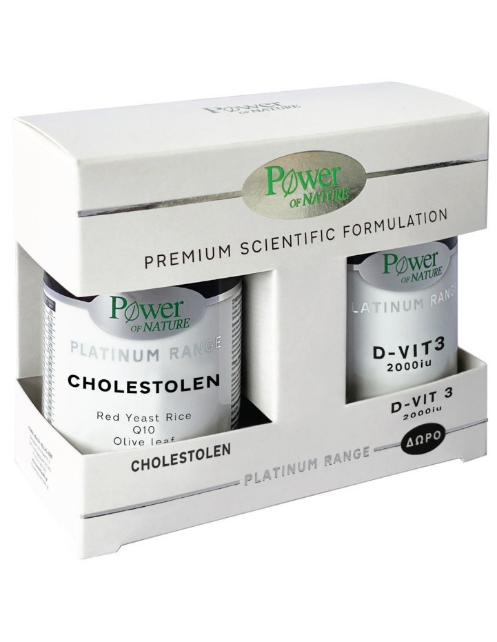 Power Health Platinum Range Cholestolen 40 Caps & Vitamin D3 2000iu 20 Tabs