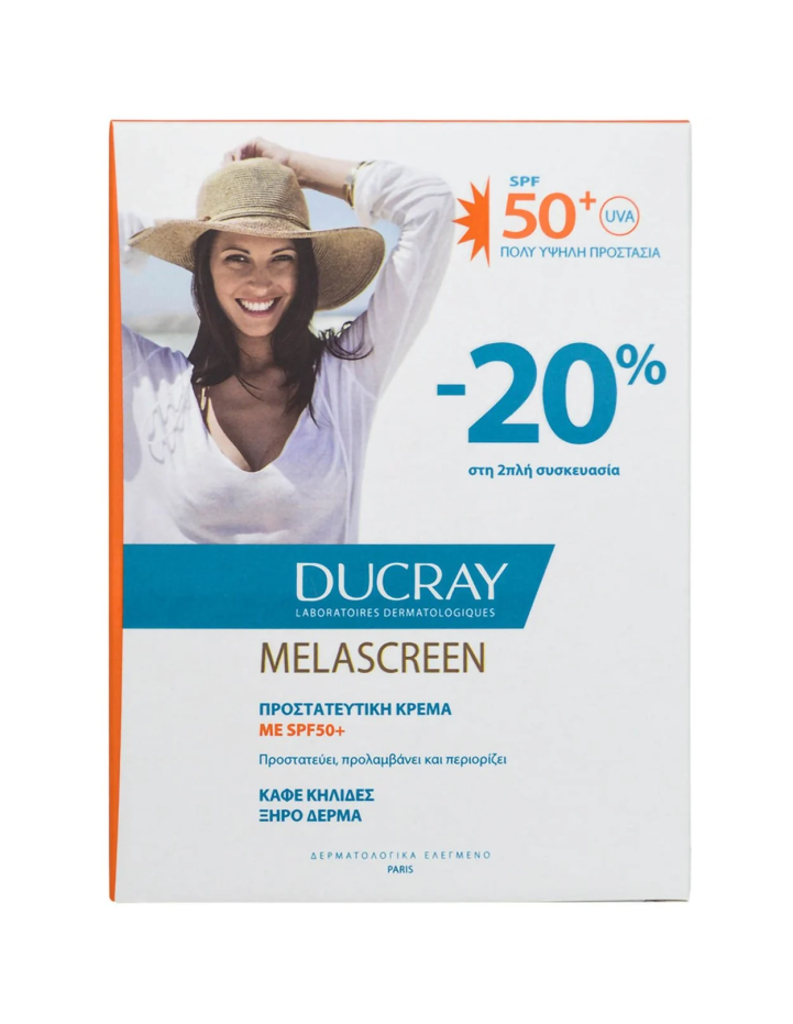 Ducray Melascreen UV Cream for Dry Skin SPF50+ 2x40ml
