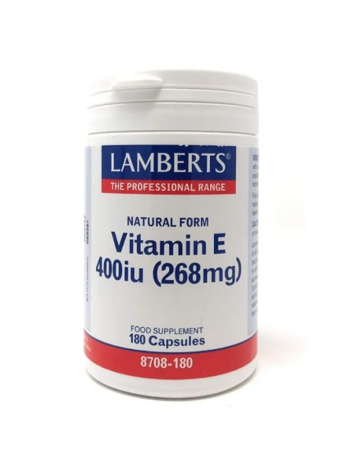 Lamberts Vitamin E 400iu Natural Form 180 caps