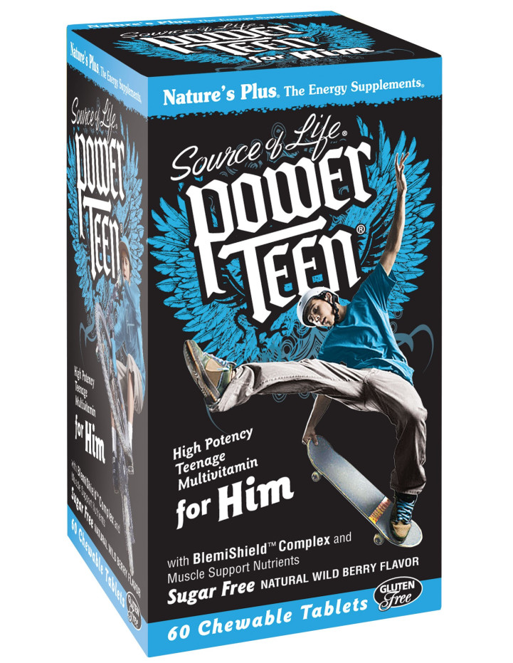 NATURE'S PLUS SOURCE OF LIFE POWER TEEN FOR HIM 60 chewable tabs