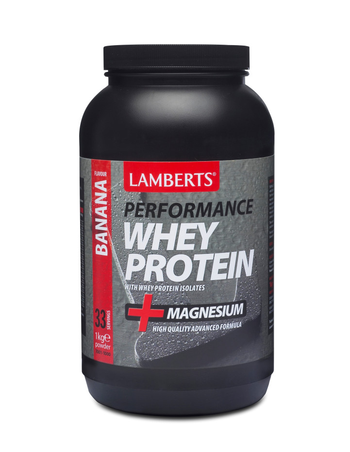 LAMBERTS PERFORMANCE WHEY PROTEIN BANANA FLAVOUR 1000gr
