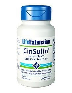 LIFE EXTENSION Cinsulin with In Sea2 & Crominex 3+, 90 Veg.Caps