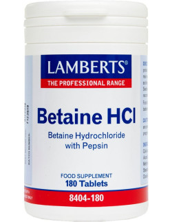 LAMBERTS  Betaine HCI 324mg/Pepsin 5mg 180 tabs