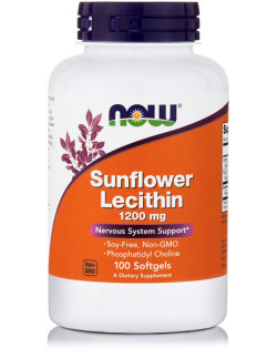NOW LECITHIN Sunflower 1200 mg Soy-Free - 100 Softgels