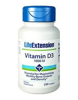 LIFE EXTENSION Vitamin D3 1000iu 250 Softgels